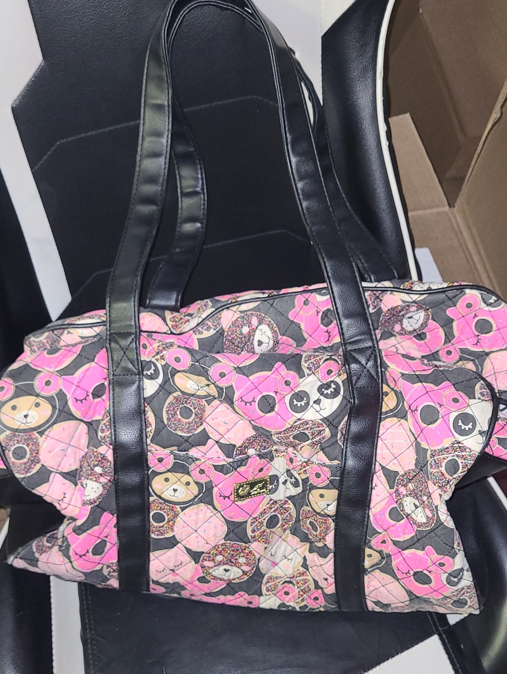 Betsey Johnson Quilted Weekend Duffle Bag
